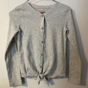 Thermal-knit long sleeve button top - Girls 10/12